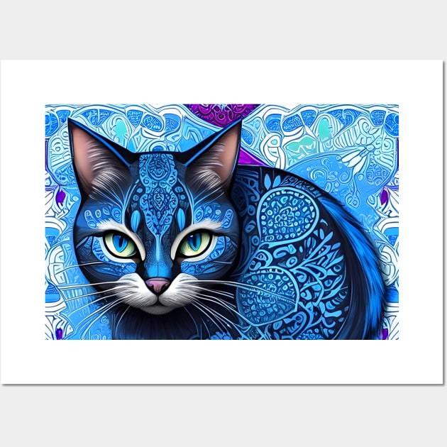 blue-cat Wall Art by One_look